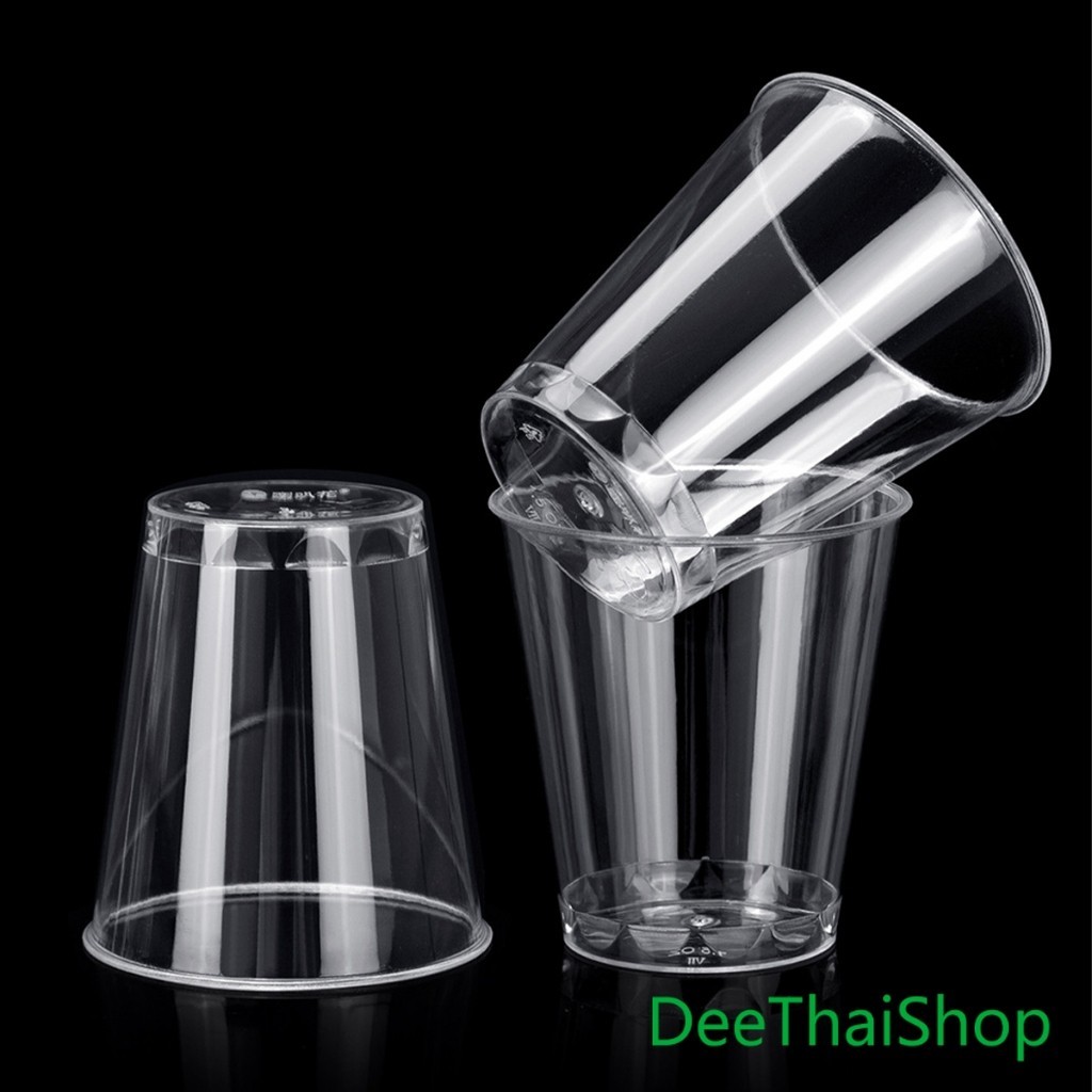DeeThai 50ml/30ml ถ้วยชิมพลาสติก ถ้วยลิ้มรส ใส ขนาดเล็ก แก้วน้ําพลาสติก แบบใช้แล้วทิ้ง 50 ชิ้น small Plastic cup ราคา ถูกที่สุด ดีลบีเคเค แกลเลอรีภาพที่ 5