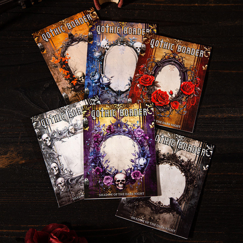 กรอบรูปสติ ๊ กเกอร ์ Dark Night Shadow series Gothic สไตล ์ คู ่ มือหุบเขาความงาม diy ตกแต ่ งภาพตัดปะวัสดุ