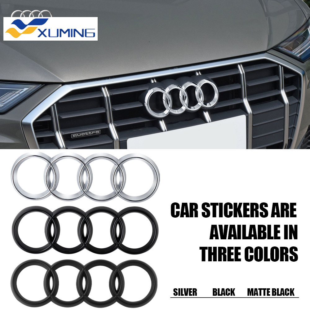 Xm-3d ABS รถด้านหน้าด้านหลังสัญลักษณ์เปลี่ยนสติกเกอร์สําหรับ AUDI Q7 Q8 S4 S5 S6 S7 Q2L A3 A5 A4L A4