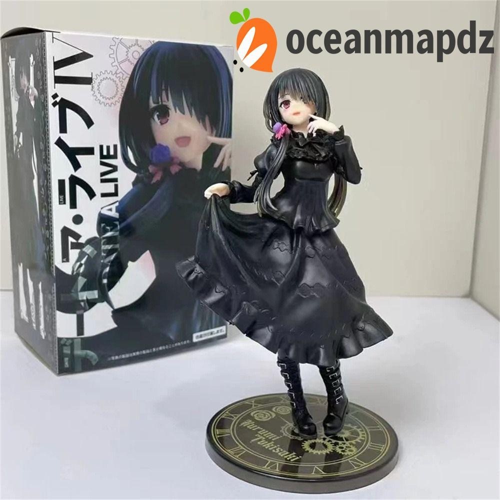 Oceanmapdz Kurumi Tokisaki รูป PVC 20 ซม.Action Figure ชุดสีดําอะนิเมะรูปรถตกแต ่ ง Kurumi Tokisaki รุ ่ น