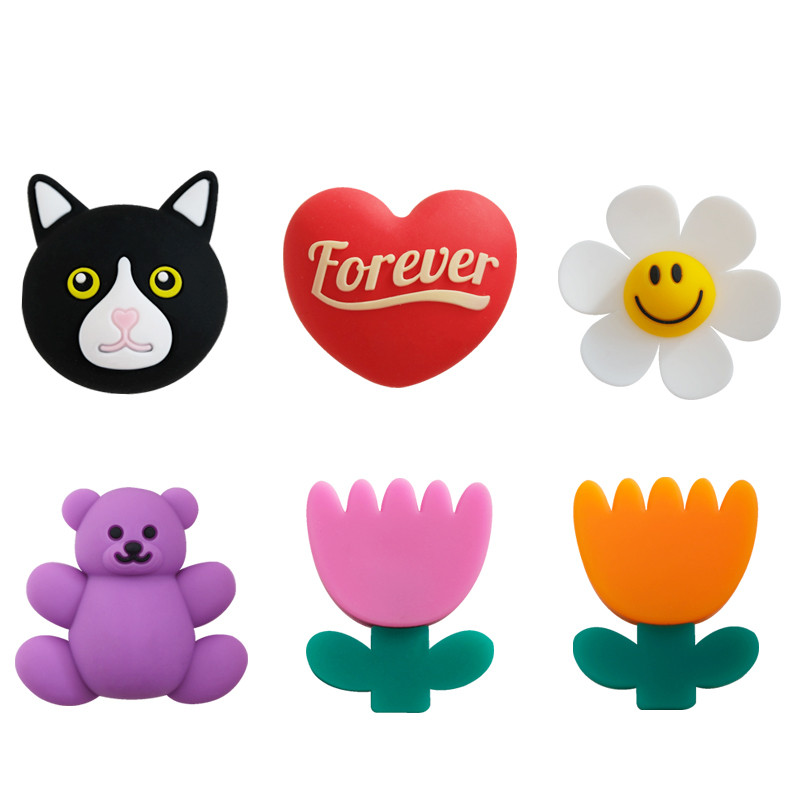 jibbitz crocs Smiling sunflowers cat crocs jibbitz 3D Silicone Charm jibbitz crocs เกาหลี