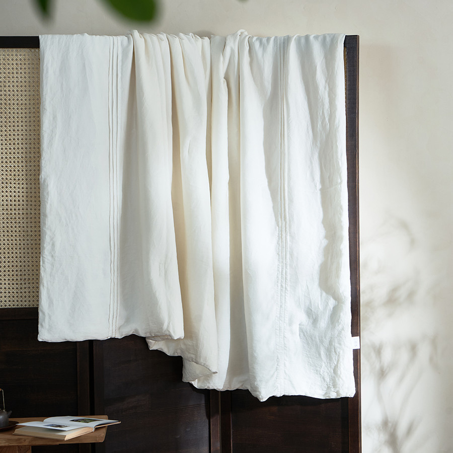 สไตล์ญี่ปุ่นสีทึบมินิมอล 100% ออสเตรีย เทนเซล ผ้านวม 1600ที สัมผัสเย็นเรียบและเนียนเดี่ยว/ราชินี/กษัตริย์ /ซูเปอร์คิงไซส์ผ้าไหมน้ําแข็งผ้านวม - รูปที่ 5