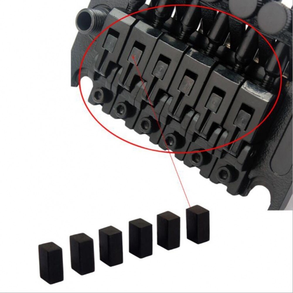 สะพานอานทนทาน Tremolo 6 * 6X แคลมป ์ สีดําสําหรับ Floyd Rose โลหะทนทาน