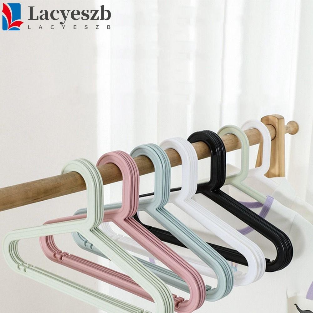 Lacyeszb 10 ชิ้นไม้แขวนเสื้อเด็ก, ราวตากผ้ากันลื่นพลาสติก, มัลติฟังก์ชั่น Traceless ไม้แขวนเสื้อสไตล์นอร์ดิกตู้เสื้อผ้า