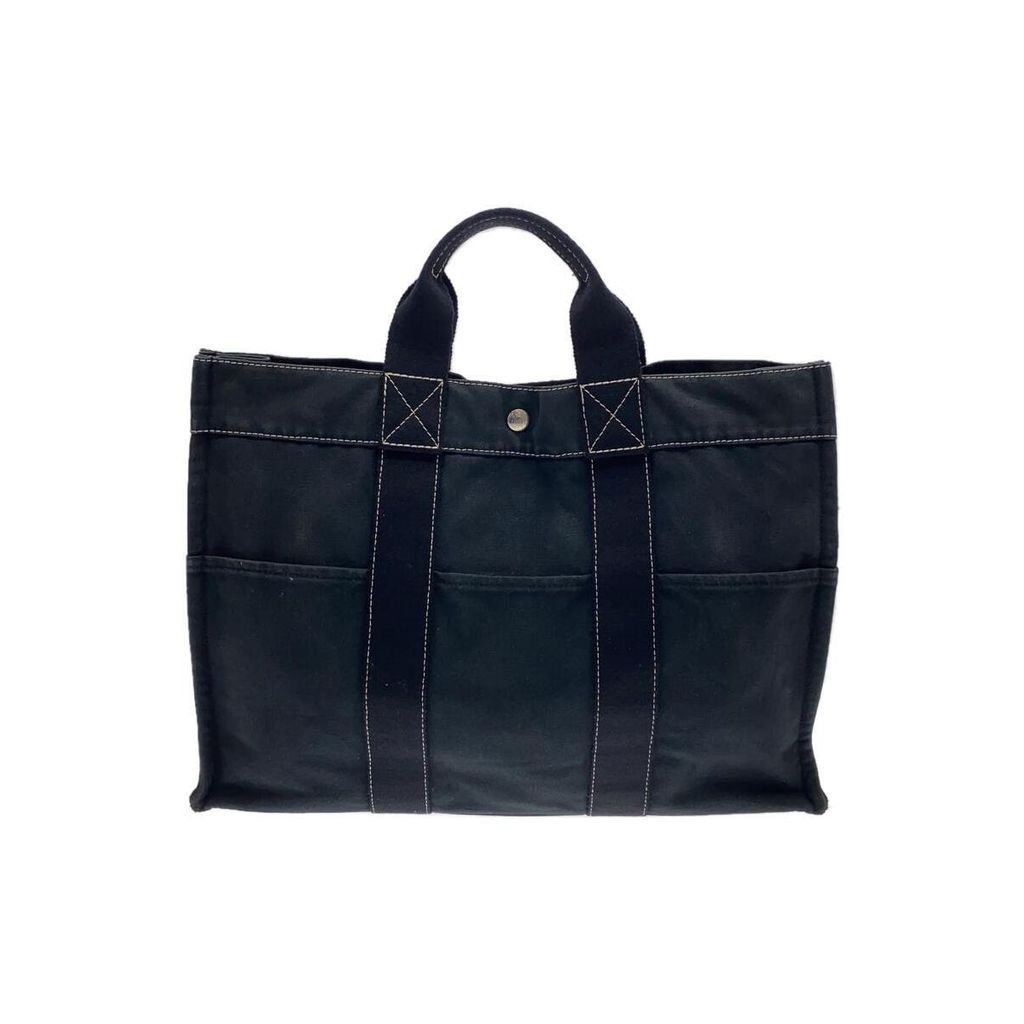 HERMES Tote Bag Cotton Black Direct from Japan Secondhand