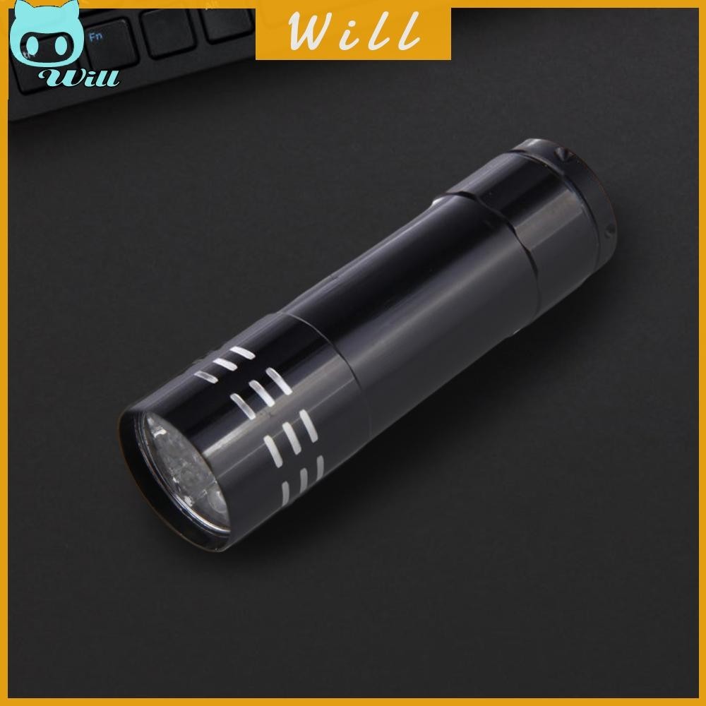 9 LED UV Light ไฟฉาย 50LM 395nm Scorpion Inspection โคมไฟสําหรับเดินป ่ า/Camping/Home