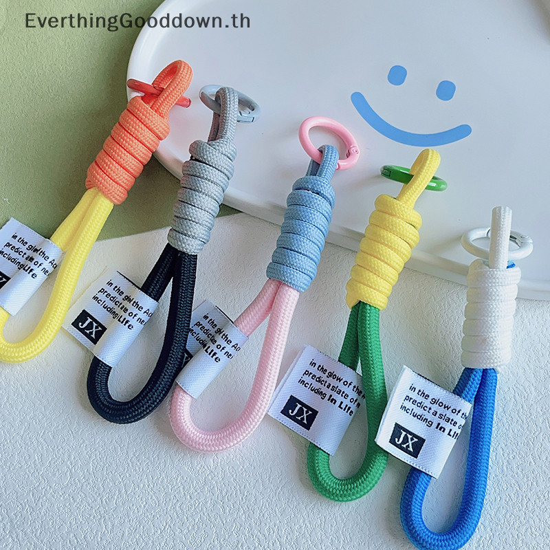 EVER สีสันเชือกสายคล้อง Lanyard พวงกุญแจสําหรับเคสโทรศัพท์ผู้หญิง Anti Lost พวงกุญแจรถกระเป๋าอุปกรณ์เสริมพวงกุญแจ TH