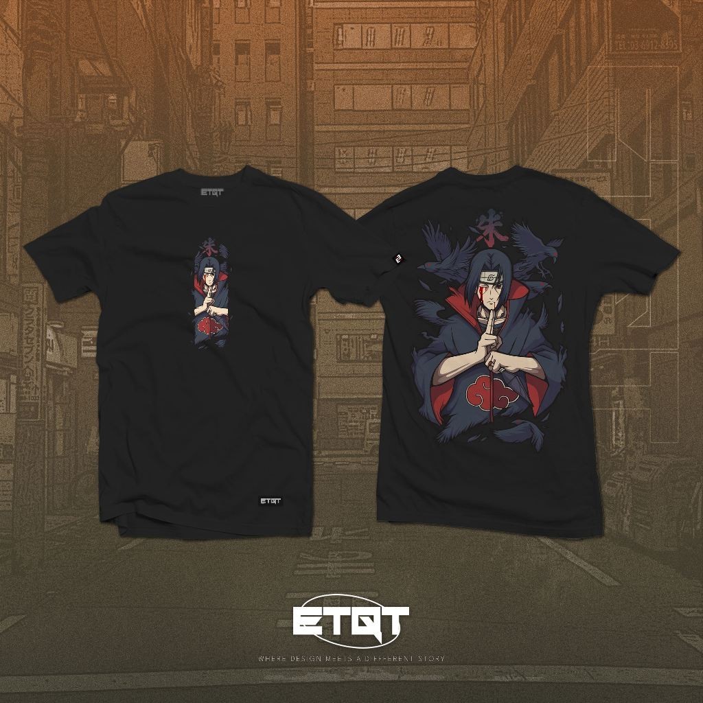 S-5XL Anime Shirt - Unisex - Etiquetta Co. - Naruto - Uchiha Itachi v6