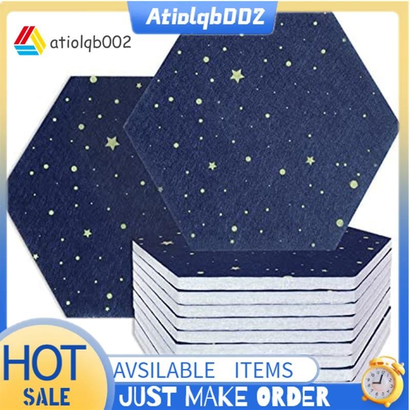 【atiolqb002 】 12 แพ ็ ค Starry Sky Hexagon Acoustic Panels,Sound Proofing Padding แผงดูดซับเสียงสําหรับสตูดิโอ Acoustic Treatment