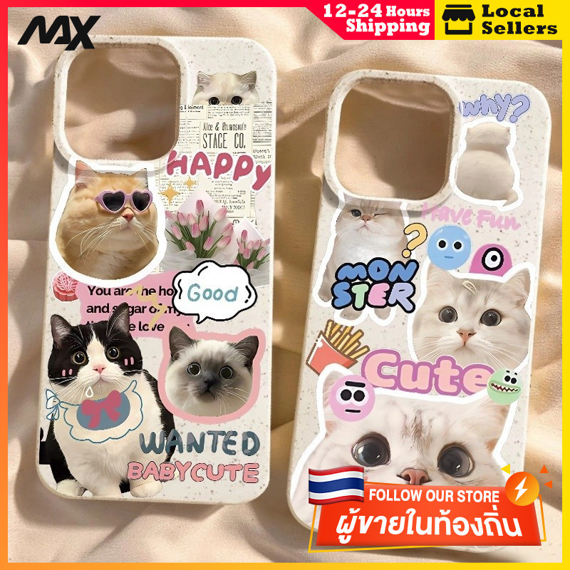 MAX-สินค้าพร้อมส่ง เคสไอโฟน11 เคส iphone 11 15 pro max สีดำสีขาวเรียบนุ่ม TPU ป้องกันกล้องกันกระแทกคู่น่ารัก MINI