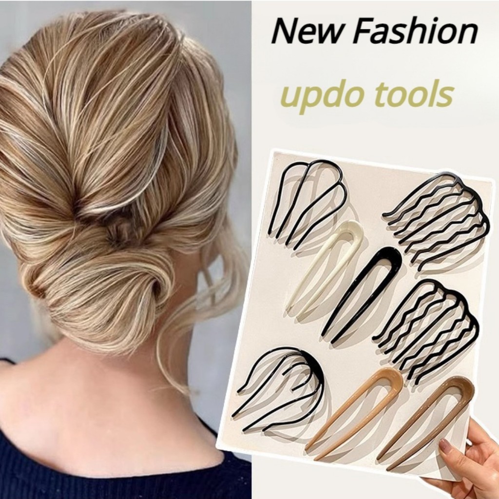 แฟชั ่ นเรซิ ่ นเรขาคณิต Hairpin สําหรับสุภาพสตรี
