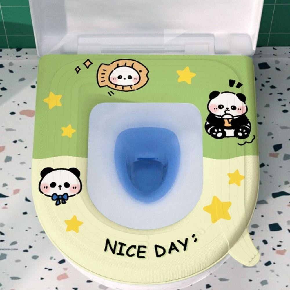 MXBEAUTY เบาะรองนั่งชักโครก, การ์ตูนกันน้ํา อีวา ที่รองนั่งชักโครกหนาน่ารักพร้อมที่จับ ใกล้ชิด เสื่อ ห้องน้ํา - รูปที่ 6