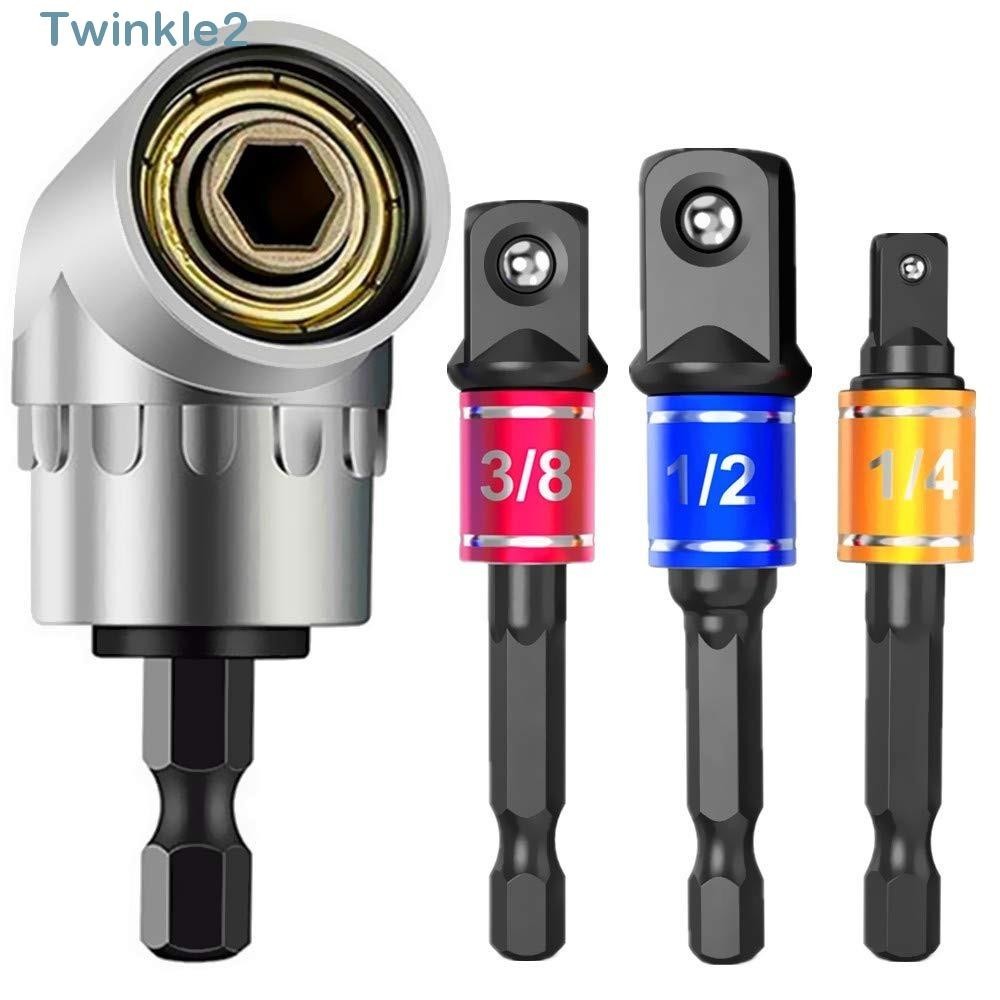 Twinkle Craftsman Tools, 105 องศา 1/2in Impact Driver, Driver Bit Set 3/8in 1/4in Silver Gunsmithing Tools