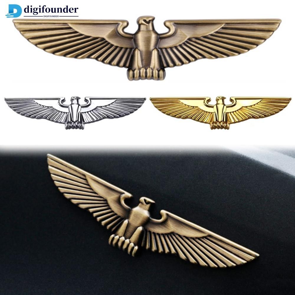 Digifounder 3D สติกเกอร์รถโลหะ Eagle Emblem สติกเกอร์รถ Badge Decal สติกเกอร์ตกแต่ง Universal สําหรับรถยนต์ส่วนใหญ่ Body Side Mark E2P4