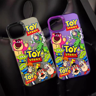 ส่วนบุคคล Toy Story Series เคสโทรศัพท์สําหรับ IPhone 11 12 13 14 15 Pro MAX X XR XS MAX 7/8 Plus Se2020 กรอบกระจกอิสระเกราะป้องกัน