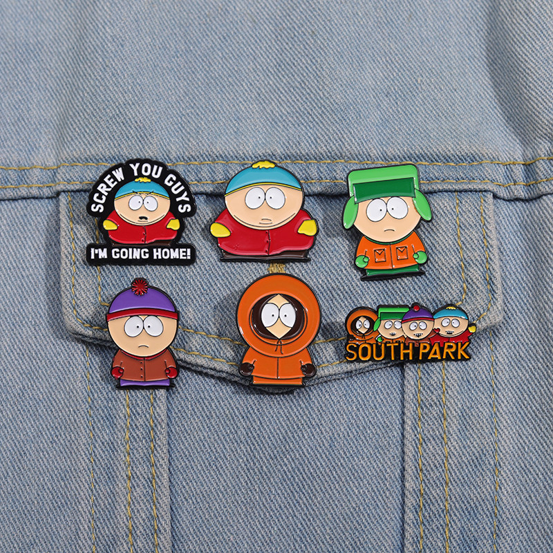อะนิเมะ South Park Pin เข็มกลัดการ์ตูนตัวอักษรเข็มกลัด Magical ผ้าขนหนูป้ายเข็มกลัดโลหะ Pins การ์ตูนโลหะอุปกรณ์เสริม - รูปที่ 2