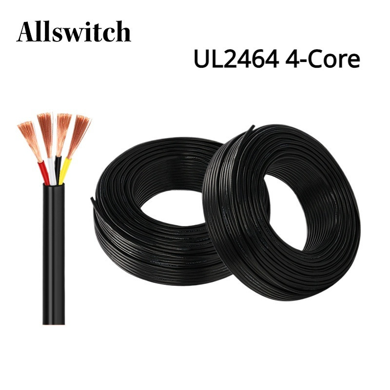 Ul2464 สายไฟ 4 คอร ์ สายไฟอิเล ็ กทรอนิกส ์ 28 26 24 22 20 18 AWG