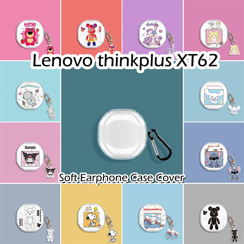 พร้อมส่ง! นําไปใช้กับ Lenovo thinkplus XT62 เคส Case เคสหูฟัง การ์ตูนง่าย ซิลิโคนนุ่ม เคส เคสหูฟัง