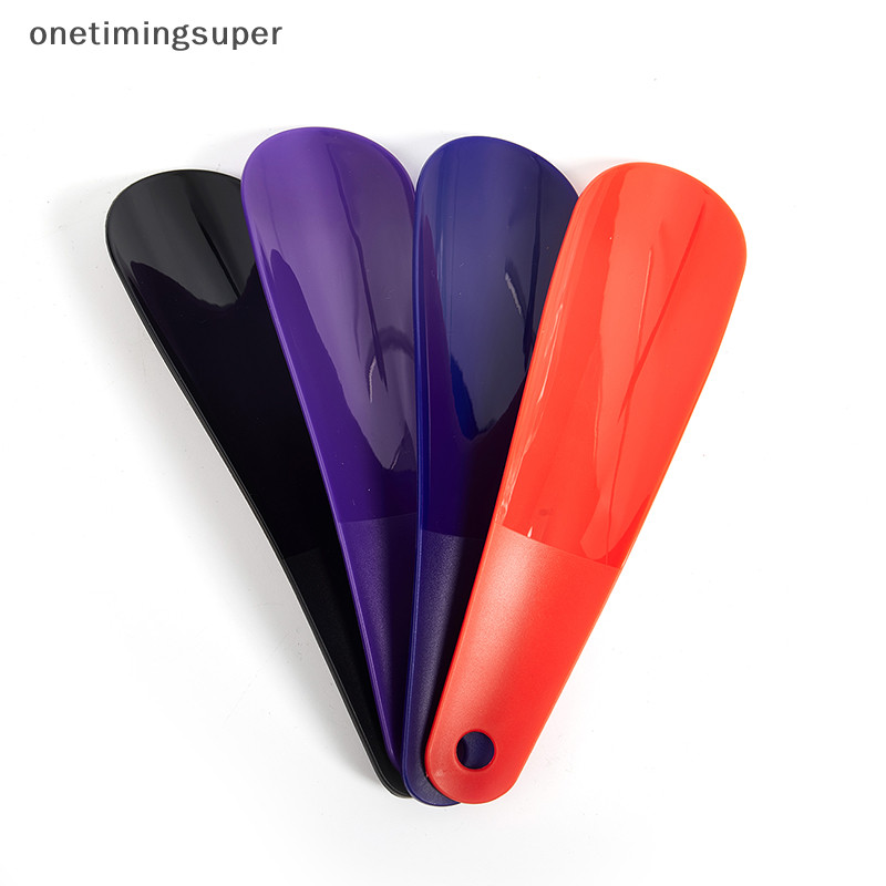 Onetimingsuper 1PCS พลาสติกสี Shoehorn ขี ้ เกียจรองเท ้ า Helper ยาวรองเท ้ า Lifter Shoehorn OTP