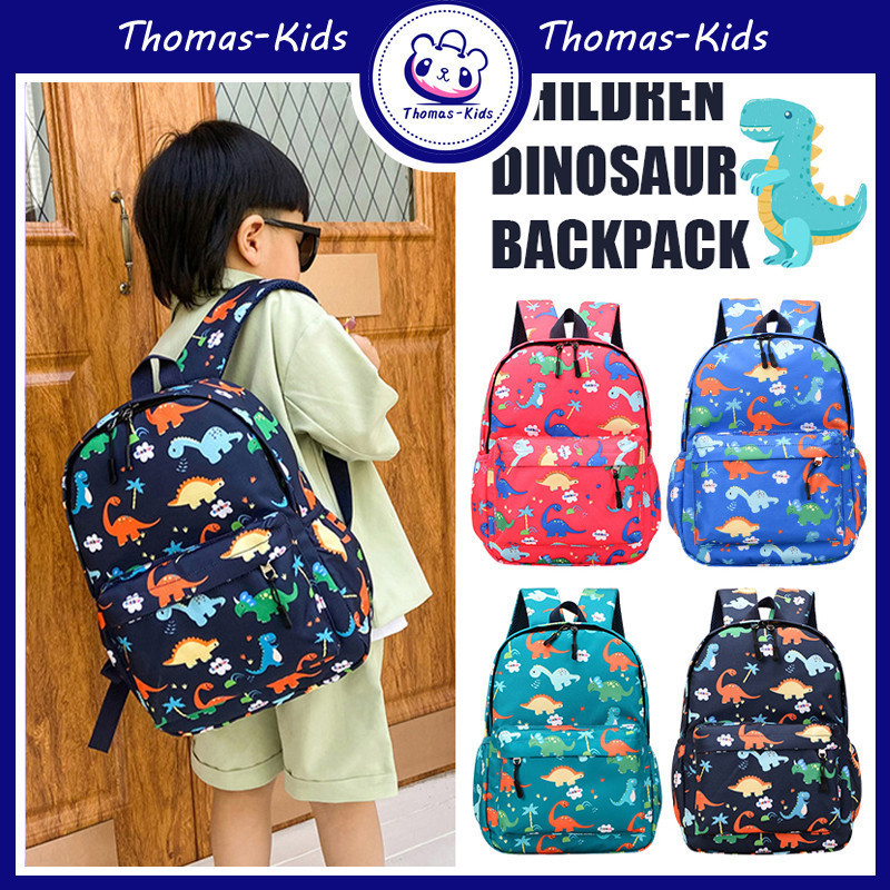 [THOMAS KIDS] กระเป๋านักเรียนเด็กการ์ตูนไดโนเสาร์ความจุขนาดใหญ่นักเรียนกระเป๋าเป้สะพายหลัง