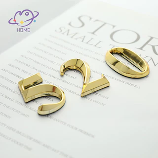 [mayhome] 1 ชิ้นความสูง 5 ซม.Golden Home สติกเกอร์ที่อยู่ประตูป้ายทอง Modern House Number {TH}