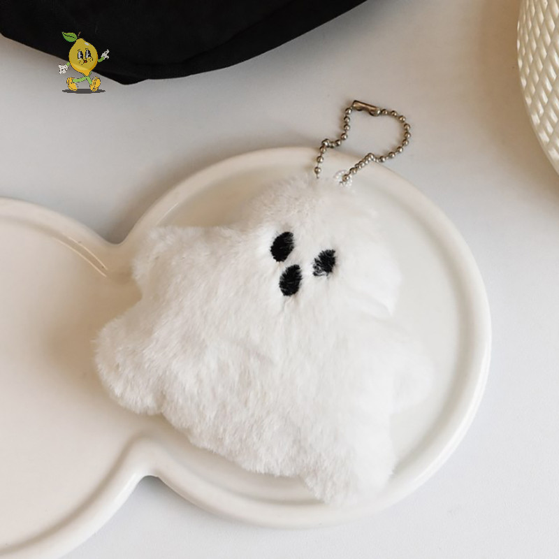[mozh] พวงกุญแจผีสีขาวผีขนาดเล็กจี้กระเป๋านักเรียนตลกตุ๊กตาน่ารักแขวนตุ๊กตาสร้างสรรค์คู่พวงกุญแจเด็กของขวัญ [TH]