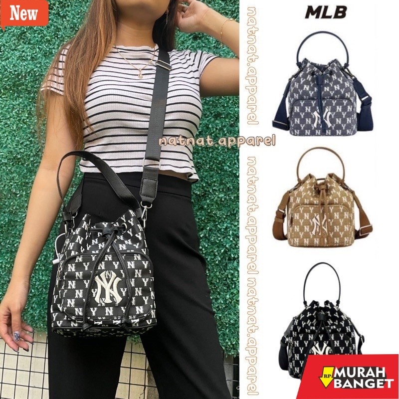 กระเป๋าพระจันทร์เสี้ยวผู้หญิง ((NEW IN)) New York MLB WOMENS BAG / MLB JACQUARD MONOGRAM SLINGBAG / 