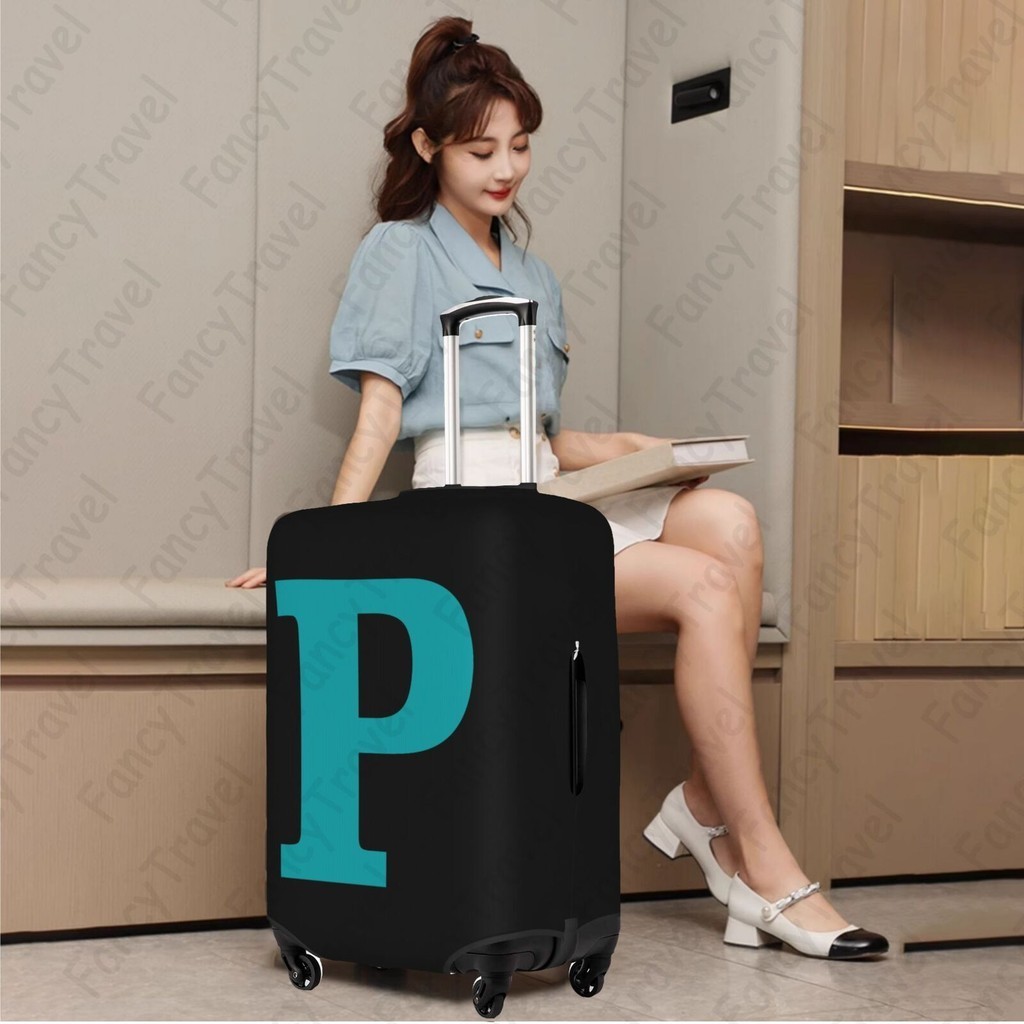 Fancytravel Letter P ผ้าคลุมกระเป๋าเดินทาง กระเป๋าเดินทาง ผ้ายึดได้เยอะ กันฝุ่น กันรอย สวมใส่ได้ ข้น 18/20/22/24/26/28/32นิ้ว
