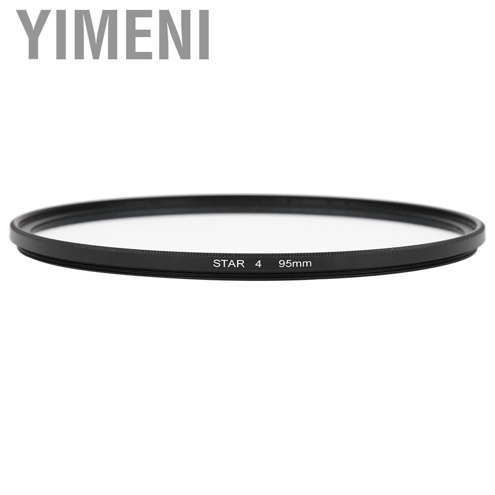 Yimeni Junestar Star Filter 95mm 4 Line Starlight Night Photography Shooting Accessory for SLR Camera Lens