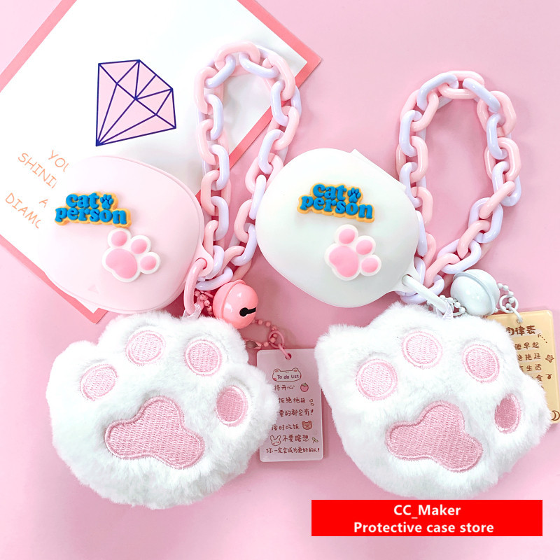 For Anker Soundcore P40i Case Cute Cat Paw Silicone Soft Case Anker Soundcore P25i / R50i Shockproof