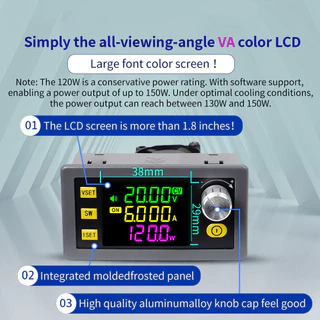 Diymore SK60/SK120 60W/120W CNC ยก DC ตัวควบคุมแรงดันไฟฟ้าแบบปรับได้แรงดันคงที่โมดูลชาร์จพลังงานแสงอาทิตย์รองรับ MPPT
