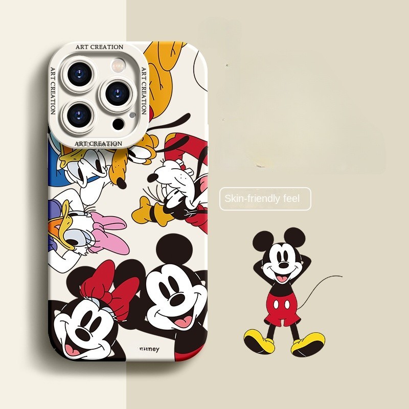 เคสโทรศัพท์การ์ตูน Mickey Mouse Donald Duck ปลอกสําหรับ iphone 16 15 14 13 12 11Pro 16ProMax Plus XR 6/6s 7P/8P 7/8 6p/6sp XR Xsmax X/XS 16E 17Pro 17Air 17ProMax