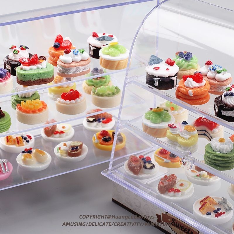 [MINI House] MINI ของเล่นเค้กขนมตู้จําลอง Miniature จําลองอาหารของเล่นรุ่น Play HOUSE ฉากเครื่องประดับขนาดเล็ก