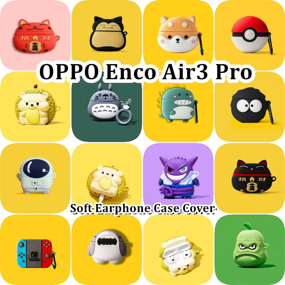 สต็อกพร้อม! สําหรับ OPPO Enco Air3 Pro กรณีอินเทรนด์การ์ตูน Series ซิลิโคนอ่อนนุ่มหูฟังกรณีปลอก