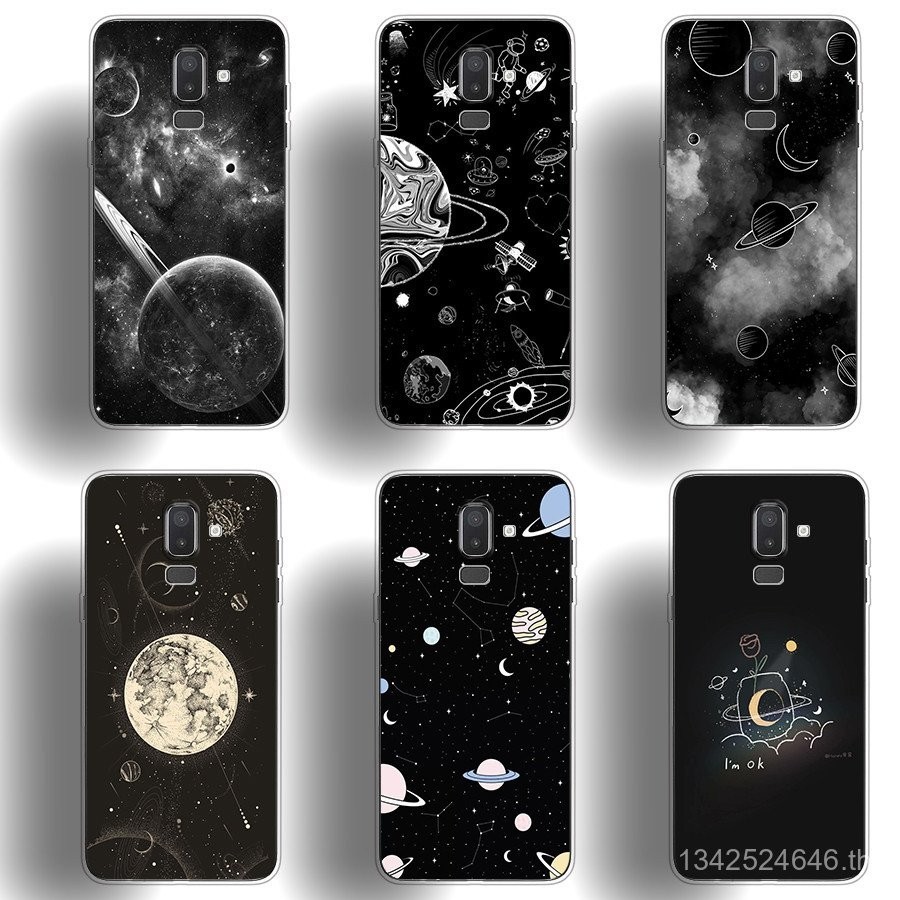 เหมาะสําหรับ Samsung Galaxy J8 2018 j7 pro J6 J6 Plus เคสโทรศัพท์ TPU นิ่มปุ่มเคลือบด้วยไฟฟ้าเปลือกป้องกันดูดซับแรงกระแทก
