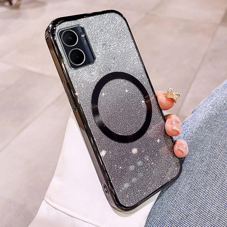 เคส Vivo Y18 Y03 Y28 4G Y02 Y02S Y17 Y15 Y12 Y11 Y15S Y15A Y01 Y16 Y17S Y20i Y20 Y12S Y12A Y20S Y20S G Y21 Y21T Y33S Y22S Y27 Y31 2021 Y51 2020 Y35 Y36 V21E Y73 4G V29E 5G Y200 เคสกลิตเตอร์ชุบหรูหรา เคสโทรศัพท์กลิตเตอร์ชุบพร้อมแม่เหล็กดูดและเลนส์ป้องกันกา - รูปที่ 3