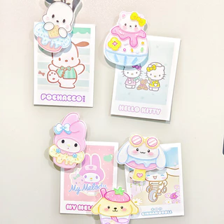 SANRIO การ์ตูนน่ารัก ซานริโอ สติกเกอร์ คุโรมิ ทํานอง แม่เหล็กติดตู้เย็นตู้เย็นตกแต่งแม่เหล็กน่ารักตู้เย็นแม่เหล็ก