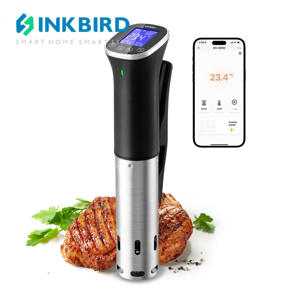 Inkbird ISV-300W WiFi Sous Vide เครื่องกันน้ํา Sous Vide หม้อหุงข้าวช้าทําอาหาร LCD หน้าจอสัมผัส APP ควบคุม