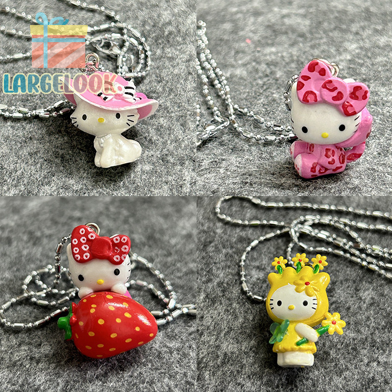 [Largelook] Sanrio Hello Kitty จี้สร้อยคอเสื้อกันหนาว Collarbone เครื่องประดับตกแต่งอุปกรณ์เสริมของขวัญวันเกิดเด็กผู้หญิง [ใหม่]
