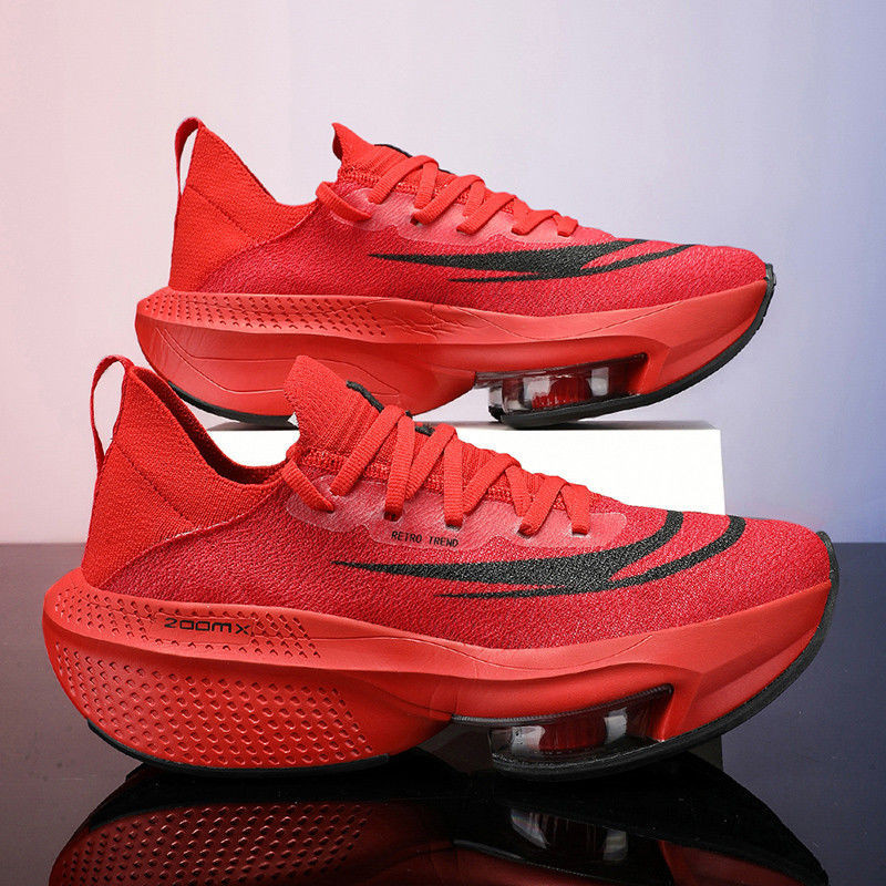 Racing รองเท้า Ultra-Light Cushioning Air Cushion รองเท้าผ้าใบผู้ชายผู้หญิงแห่งชาติอินเทรนด์ Marathon Body Exam รองเท้าวิ่งหนา Soled รองเท้าอินเทรนด์ VQNE