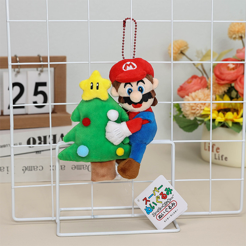 14เซนติเมตรเกมซูเปอร์มาริโอของเล่นตุ๊กตามาริโอต้นคริสต์มาสพลังงานดาวพวงกุญแจของเล่นตุ๊กตานุ่มยัดไส้สําหรับแฟนสาวเด็กของขวัญวันเกิด