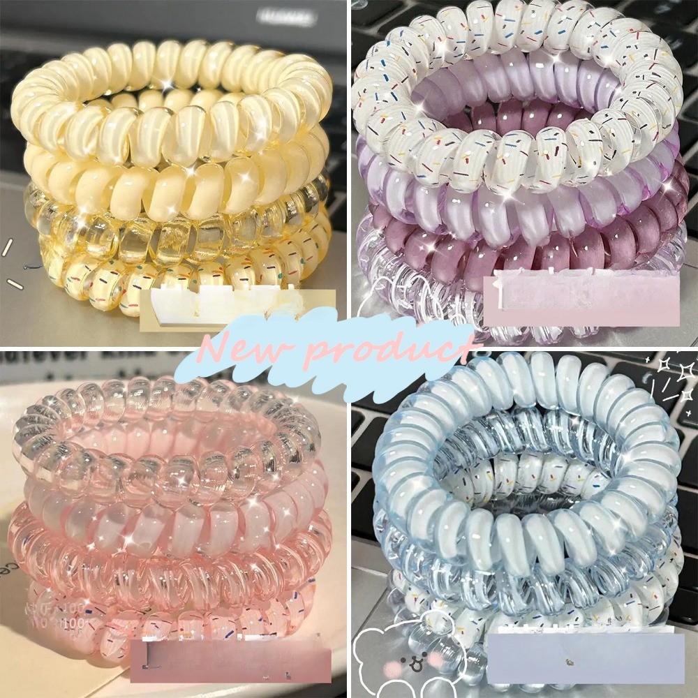 4ชิ้น/เซ็ตเกาหลีทุกการแข่งขัน หลากสี ผมผูกสําหรับผู้หญิง