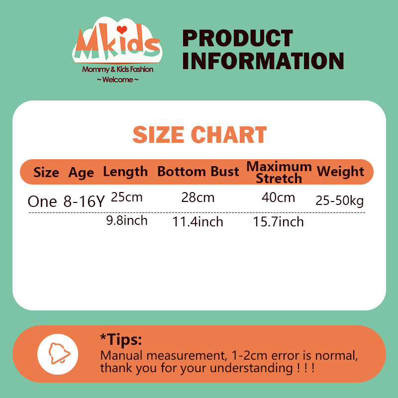 [MKIDS Fashion] 5 ชิ้นชุดชั้นในผ้าฝ้ายเด็กระบายอากาศไม่มีบราเสื้อกั๊กสำหรับสาว 8-16Y (รูปแบบสุ่ม)