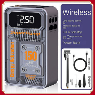 New 15000mAh ที่เติมลมยางรถ ปั้มลมไฟฟ้า ที่สูบลมรถยนต์ ที่สู…