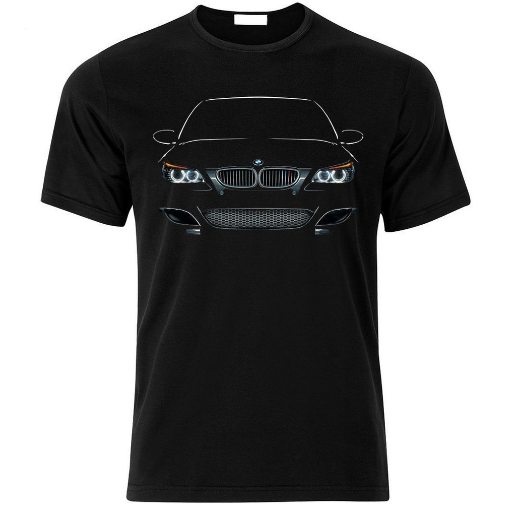 เสื้อผ้าฝ้ายแท้ BMW M5 E60 M Street แฟชั่นผู้ชายเสื้อยืดสีดํา USA ผู้ชายสีดําพิมพ์ผ้าฝ้าย tee