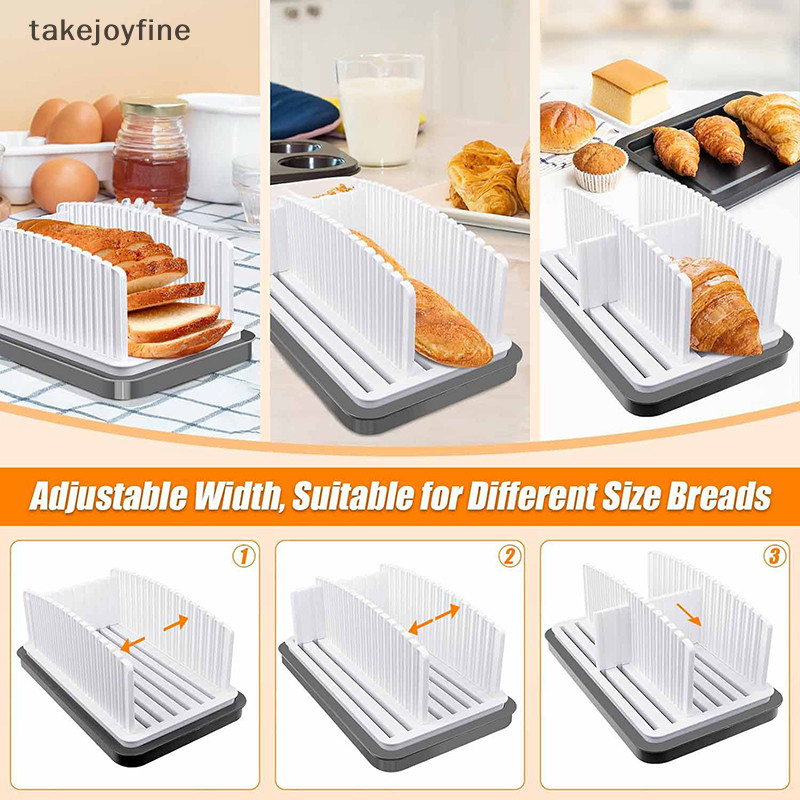 Tfth เครื่องตัดขนมปังพับได้ Baking Toast Slicer พร้อมถาด Curmb เครื่องตัดขนมปังแม่พิมพ์ Maker Slicing Loaf เครื่องมือห้องครัว Vary