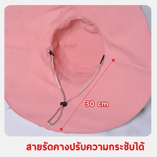 หมวกกันแดดUV 2ลายในใบเดียว ลายสวย สะดุดตา ปีกกว้าง 18 cm เย็นสบาย No.SP17