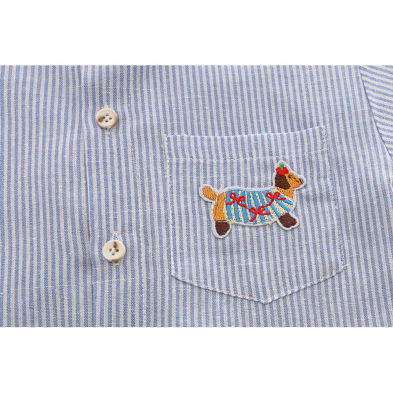 เด็กวัยหัดเดินฤดูร้อนชุดเด็กผู้ชายสไตล์เกาหลีลายคอปกเสื้อแขนสั้น + กางเกงขาสั้นเสื้อผ้าเด็กผู้ชายชุด - รูปที่ 6