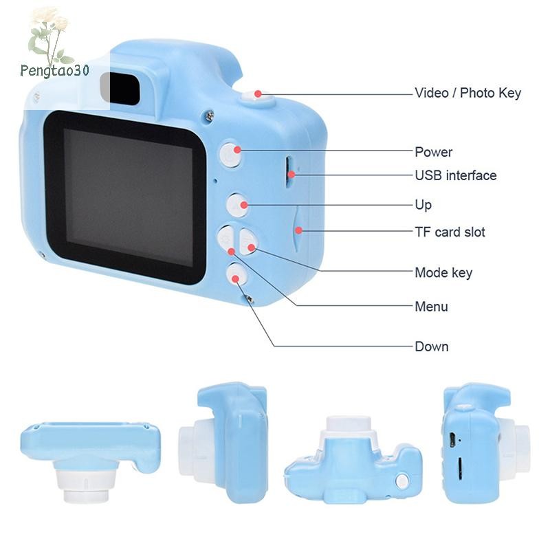 [Eao] Mini Children Camera X2 Digital Vintage Camera ของเล่นเพื่อการศึกษาเด็กโปรเจคเตอร์กล้องวิดีโอการถ่ายภาพกลางแจ้งของเล่นของขวัญ [TH]