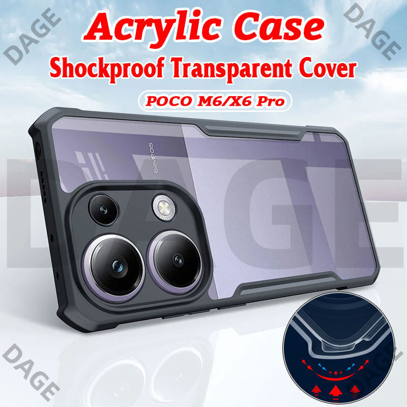 Ultra Thin อะคริลิคโปร่งใสสําหรับ Xiaomi Poco X6 PocoX6 M6 Pro X6Pro PocoX6Pro M6 X6Poco M 6X 6 5G 2